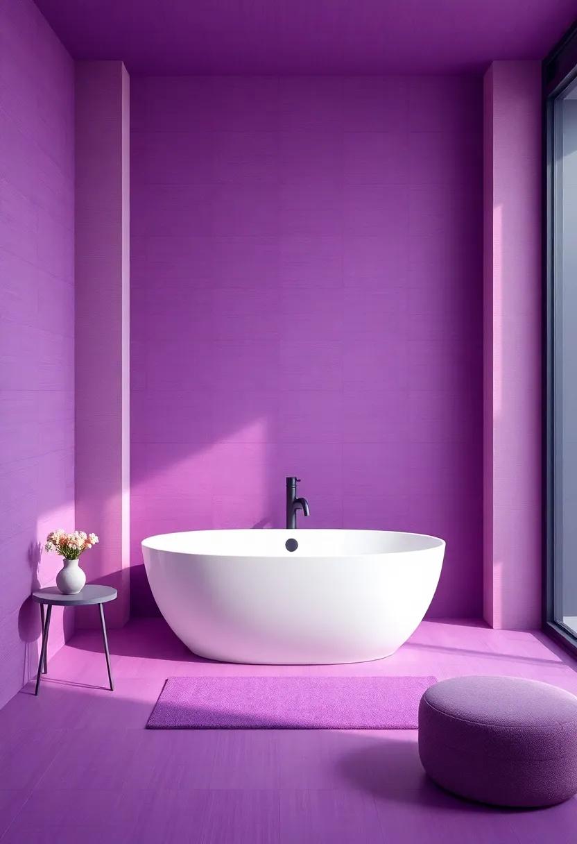 Textural Layers: Using Purple Fabrics to Create Depth in your Bathroom