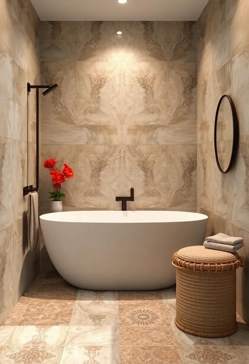 Artistic ⁤Italian‌ Ceramics: Showcase artisanal ⁣Italian ceramic tiles with‍ intricate designs that​ can become ⁣a striking​ focal point in your shower