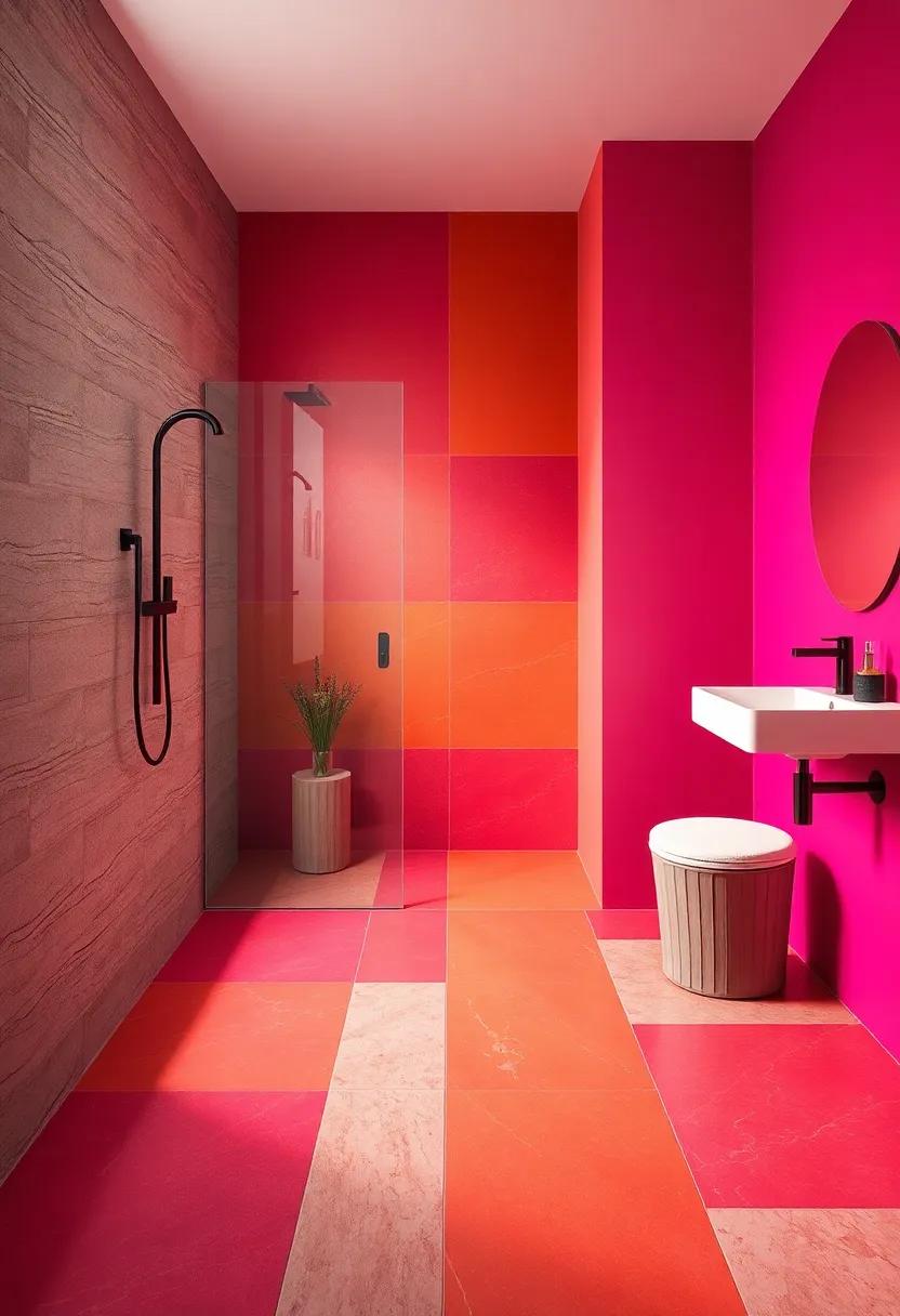 Bold‍ Color⁣ Splash: Experiment‌ with vibrant,solid-colored tiles to⁤ create a bold contrast against neutrals,breathing life into ⁤your bathroom