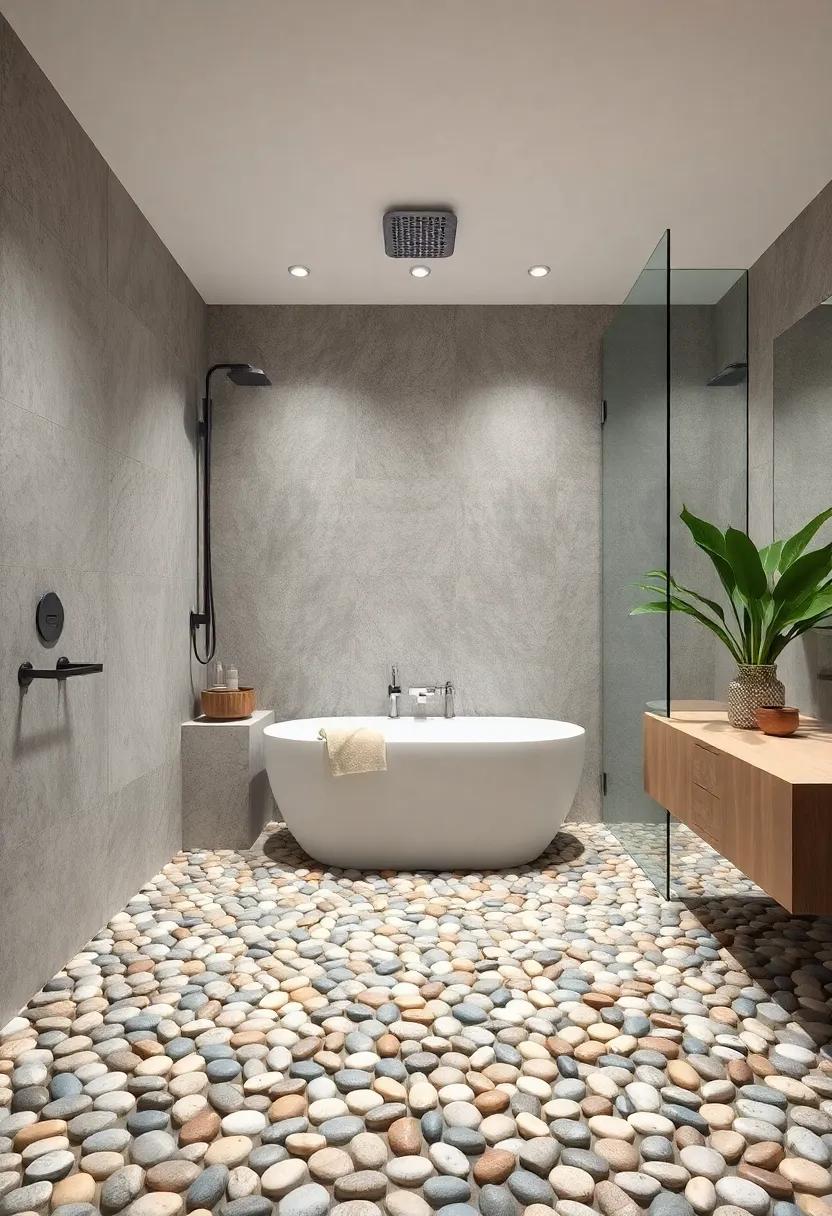 Pebble Stone Paradise: Create‍ a‌ spa-like experience‍ with natural ⁢pebble stones that add texture and a soothing aesthetic underfoot