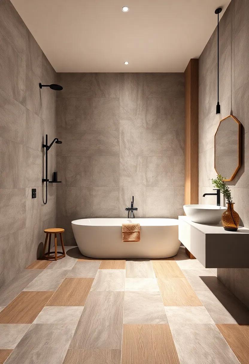Textured Vinyl:⁢ Opt ‍for ⁣affordable ‌and easy-to-install textured⁢ vinyl that mimics wood grains or stones while ensuring​ a water-resistant surface