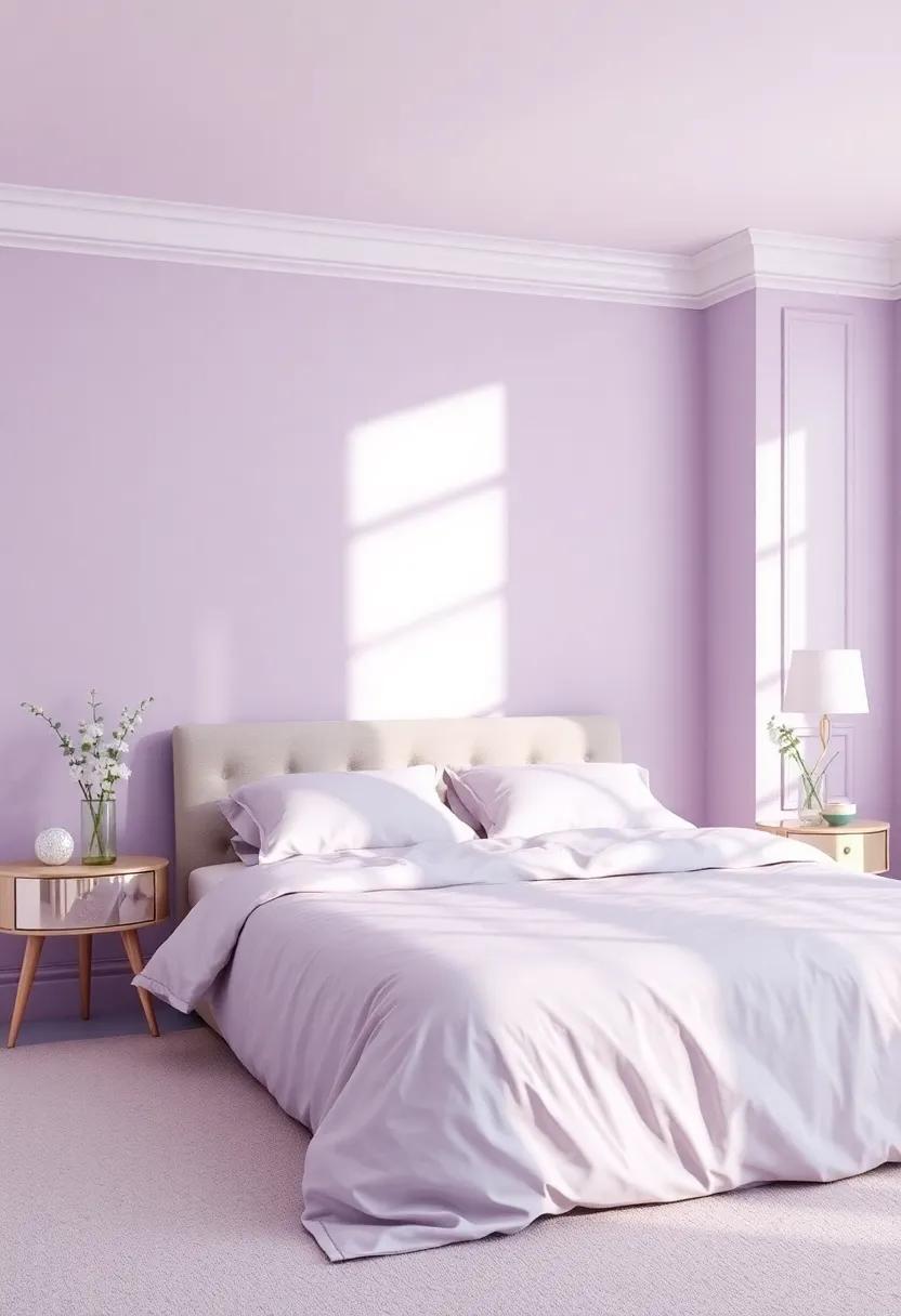 Dreamy Pastels:⁤ Lilac‌ and Silver Combinations for a Soft, Romantic Bedroom Vibe