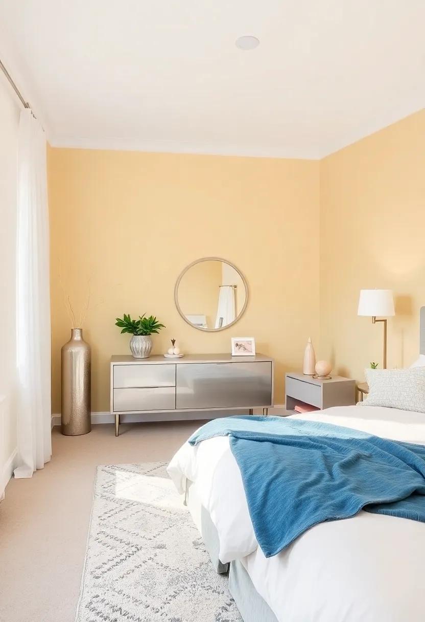 Golden Hour: Soft Yellow with Silver accents to⁢ Brighten Your Space Beautifully