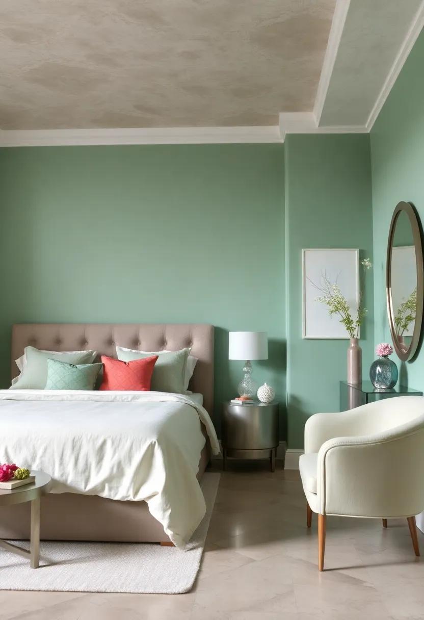 Mint Green and Silver: Refresh your space​ with mint green walls, paired ​effortlessly⁤ with silver‍ furniture enhancing a lively yet‍ sophisticated atmosphere