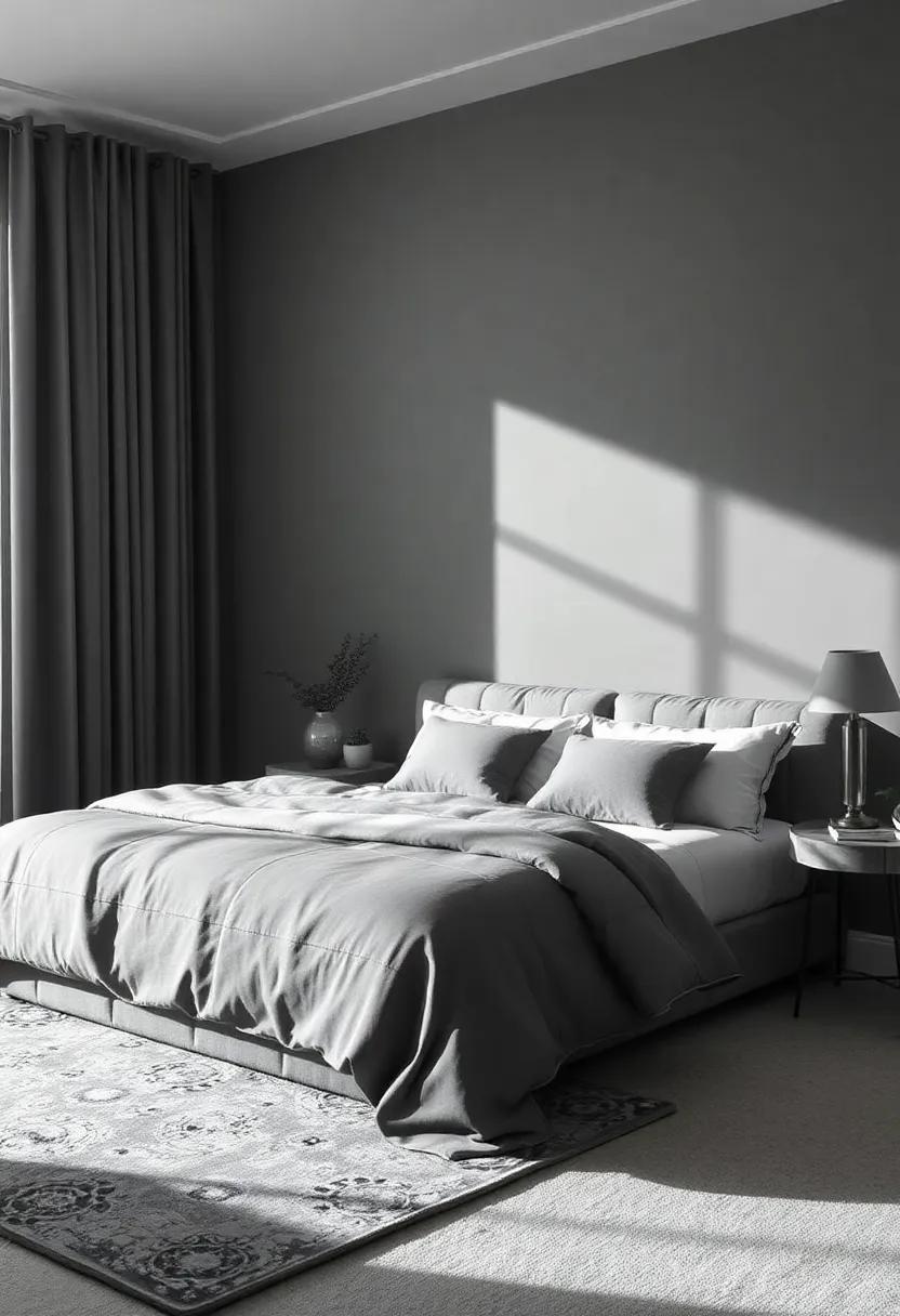 Sophisticated Shadows:​ Charcoal Gray and Silver Accents for ⁢Dramatic Flair