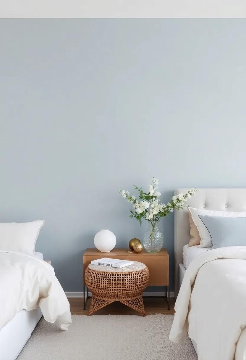 Timeless Harmony: Blending Soft Blues⁣ and Silver ⁢for‍ a⁣ Tranquil Bedroom Retreat