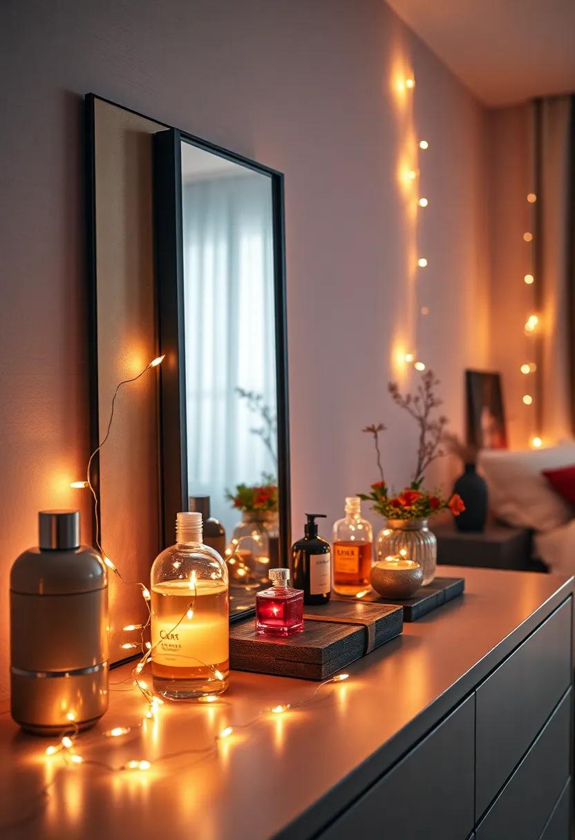 Adorn your⁣ dresser with ⁢string lights woven ​through items like jewelry or perfumes for a glamorous,twinkling effect
