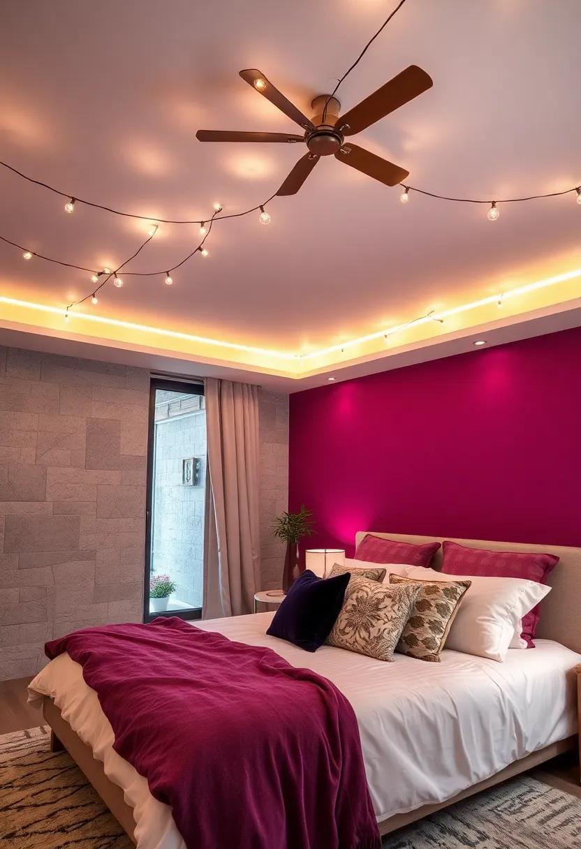 Highlight your ceiling's ‍architecture or design by running string⁤ lights along its ​perimeter for an elevated look