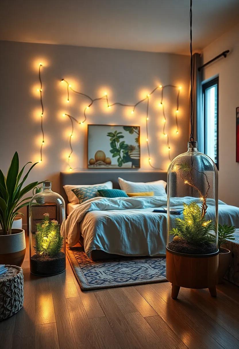 Place ⁤string lights inside terrariums or glass cloches ⁣to illuminate your unique‌ decor and bring the outdoors⁣ in