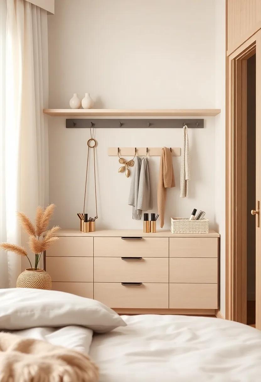 Hook Strips: Install hook strips on‌ the wall ⁤or‌ inside your ​closet for hanging items like scarves and necklaces. This frees up⁤ drawer space and keeps your accessories visible⁣ and⁣ tangle-free