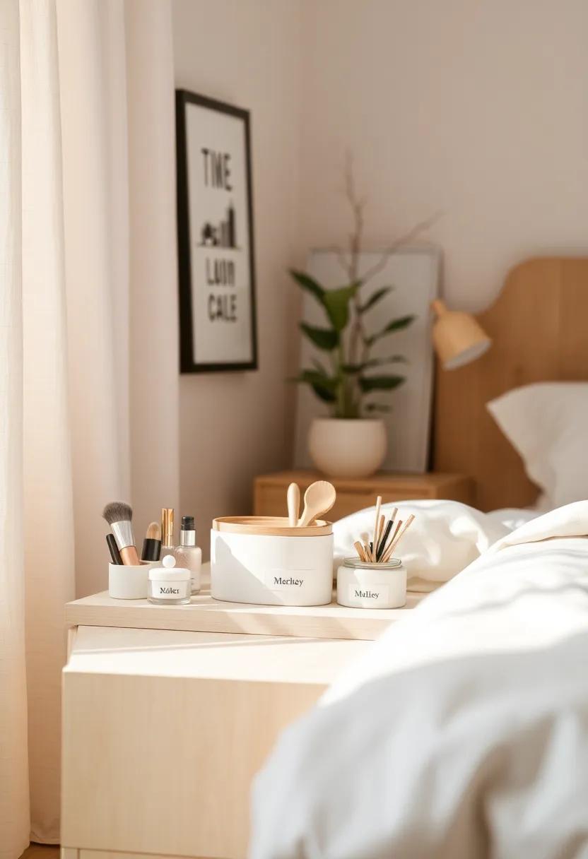 Labeled ‍Containers: Use labeled containers or jars​ to categorize and store smaller items⁢ like hair accessories, tweezers, and cotton pads to make them easy to find