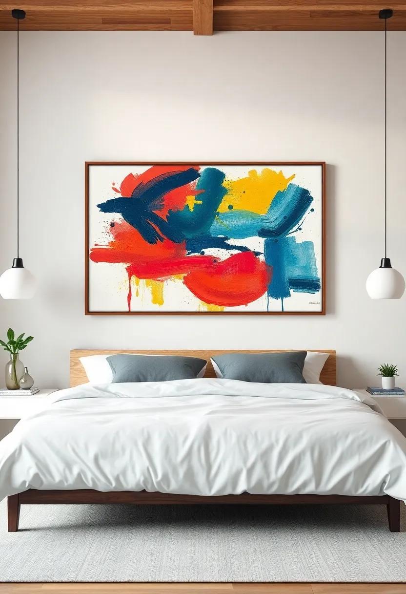Abstract Expressionism: ​Dive into bold strokes and vivid colors with framed expressionist ​art that‍ evokes emotion and stimulates creativity, adding passion to your ‌bedroom