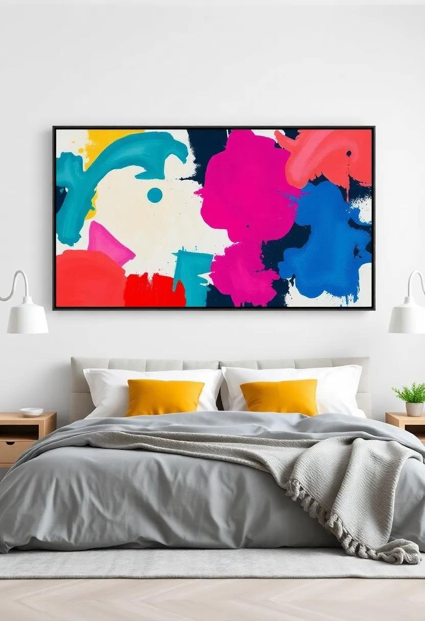 Bold Abstracts: Make ​a statement‌ with⁢ oversized abstract canvas art. ‌Choose vibrant colors and‍ dynamic ⁤shapes ⁤to ​infuse your⁤ space with energy and creativity, perfect ⁢for contemporary decor