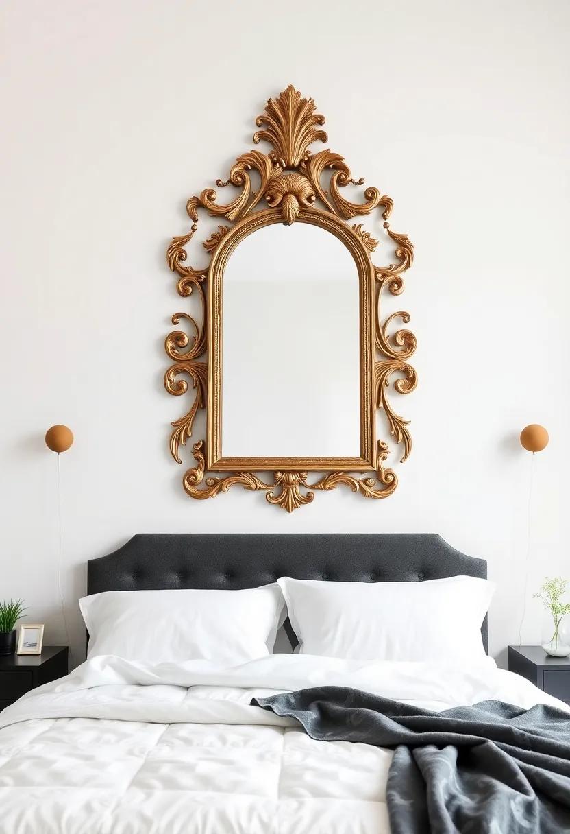 Decorative Statement Mirrors: ‌Choose an ornate mirror‍ to create the illusion of space while adding an⁤ eye-catching⁢ focal point