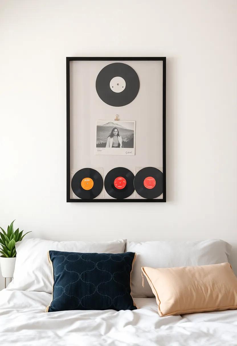 Framed ‍Vintage ⁢Records: Display a ⁤collection of your favorite albums as wall art for ⁣a unique and nostalgic ⁤vibe