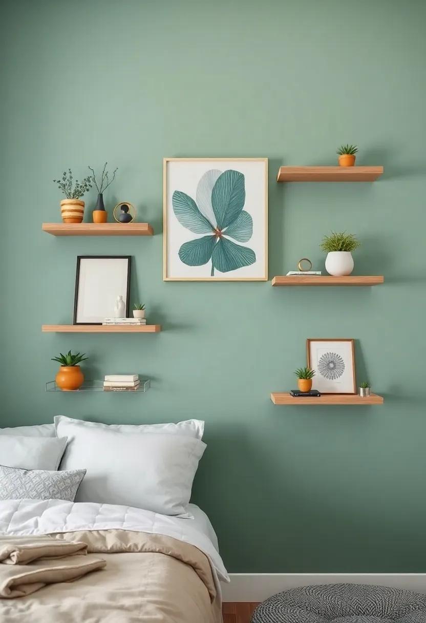 Unique ‌Shelving Displays: Install ⁤floating shelves for displaying not only art but also plants, books,‍ or trinkets that resonate with your style