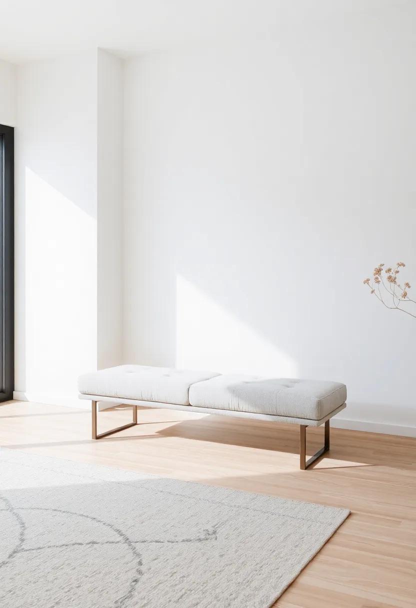 Embracing minimalism with Streamlined Upholstered Benches