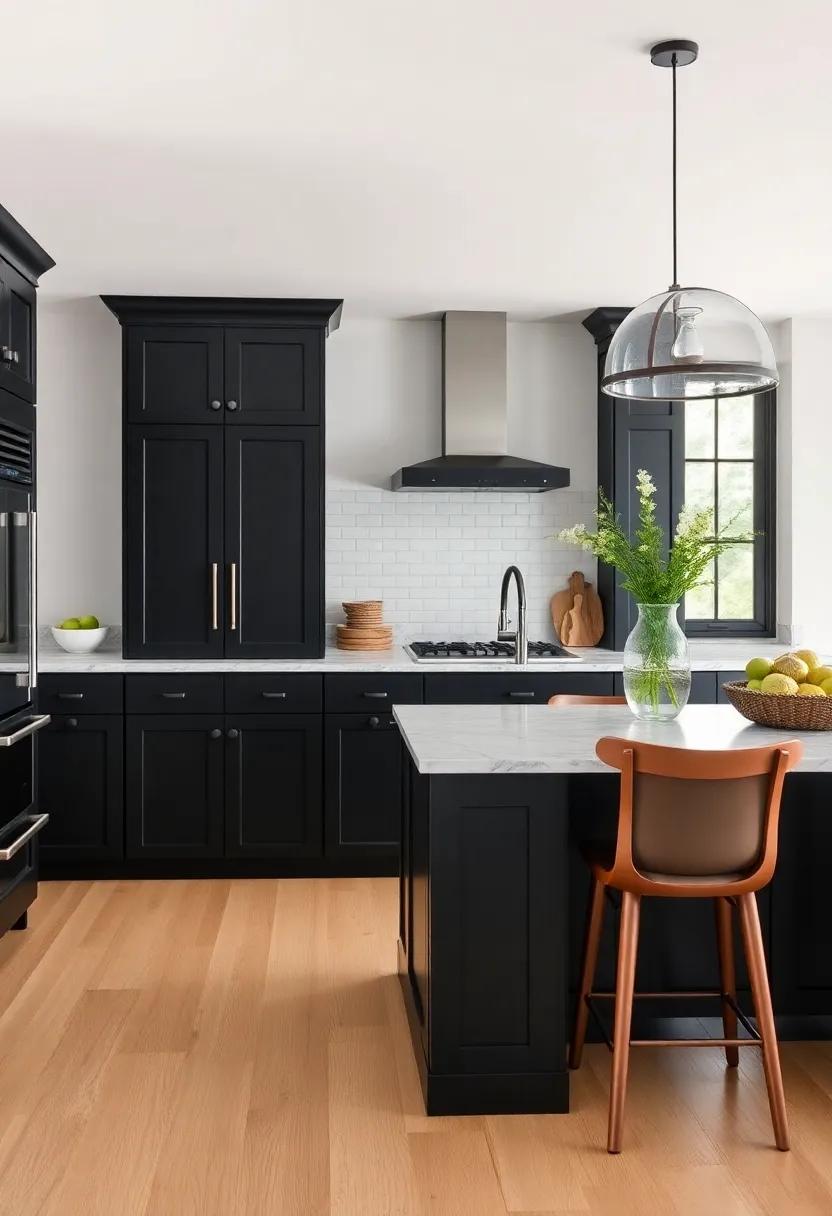 Creating a⁤ Focal ⁣Point: The Kitchen Island's Role in Black ⁣Cabinetry