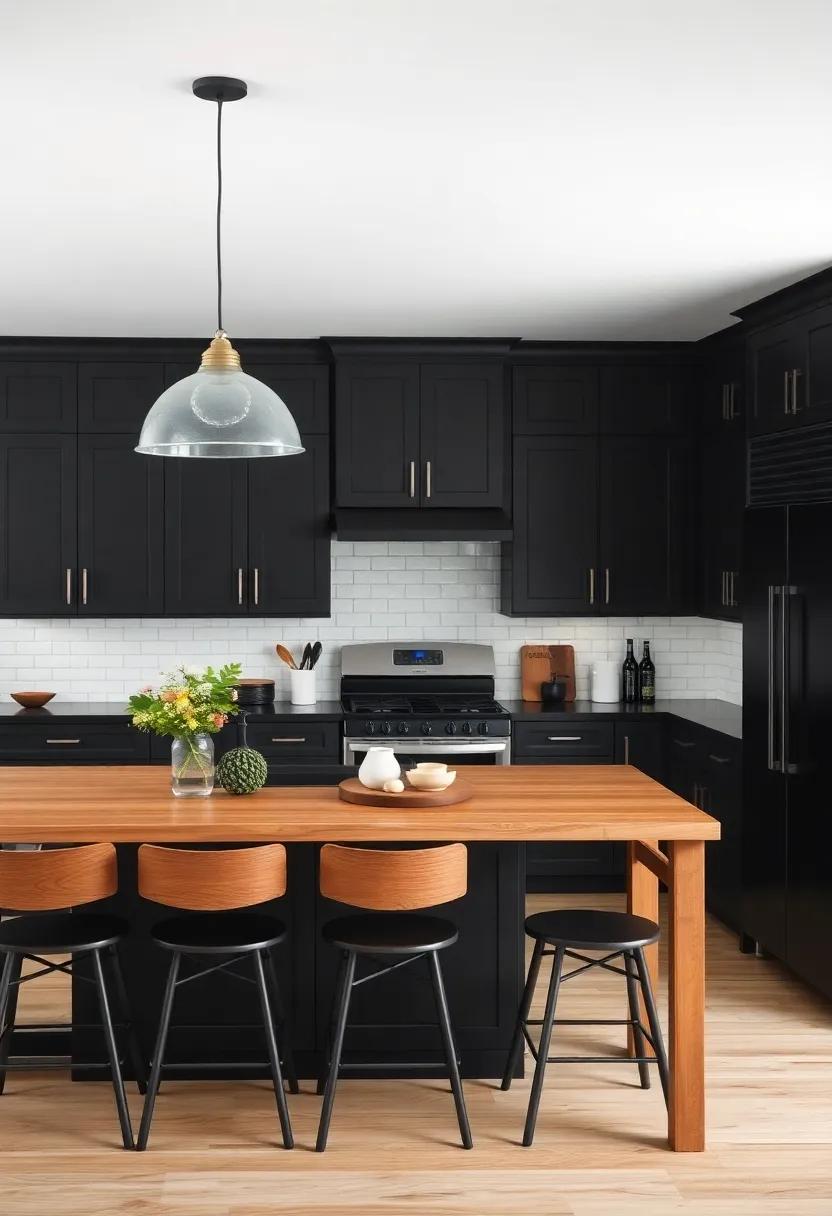 Gathering ‌around‍ Black: Inviting ⁤Friends and Family into a Stylish Kitchen