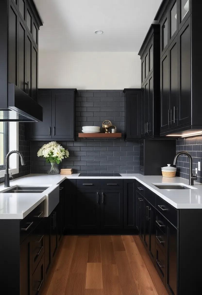 Sophisticated Finishes: The Allure of Matte vs. glossy⁢ Black Cabinets