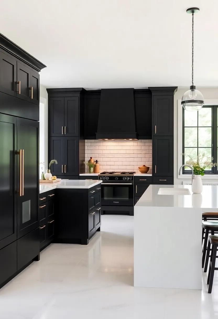 Statement Islands: Making‍ Bold‌ Choices with​ Black Kitchen Features