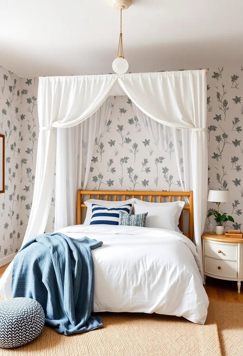 Playful Patterns: Utilizing Wallpaper ⁣and Bed Linens for a Fun Vibe