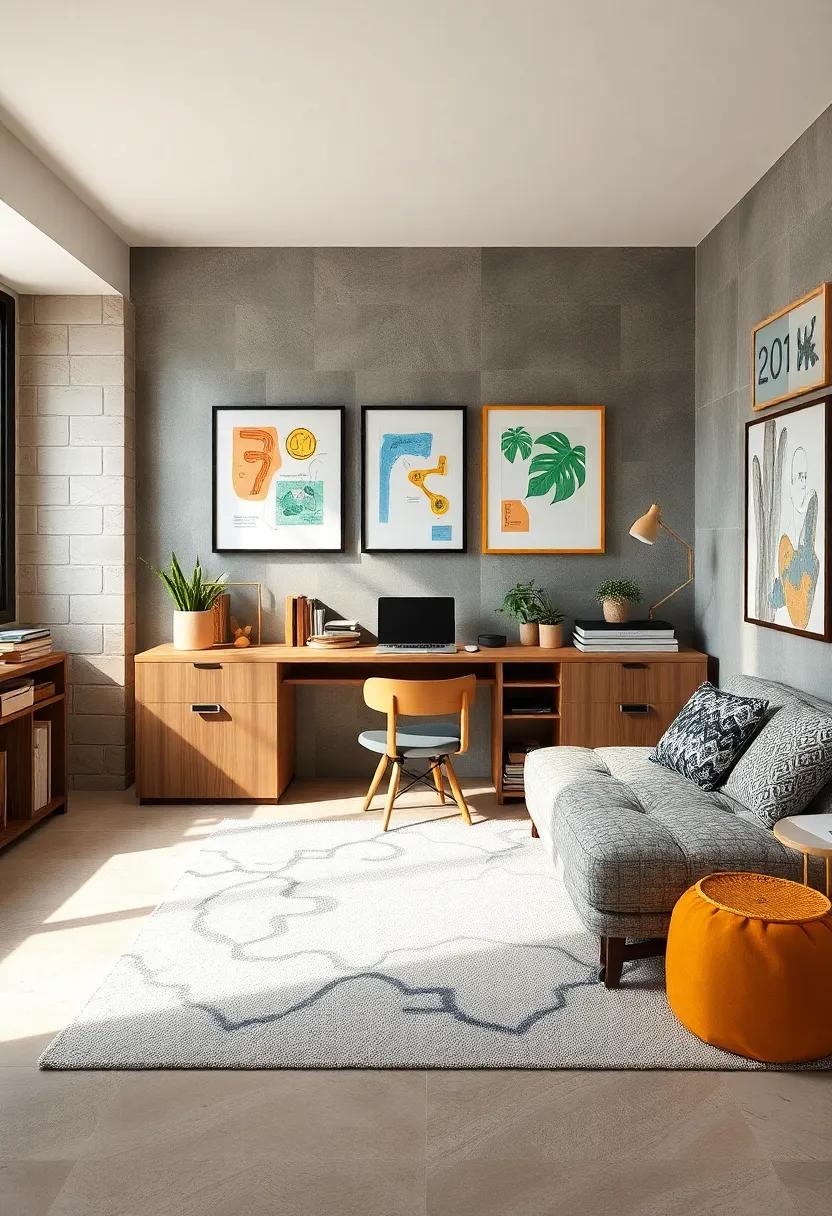 Artistic Display: Hang artwork or creative projects on the walls⁣ around the⁣ desk⁢ to ‍celebrate achievements ⁤and ⁤spark⁢ ongoing creativity
