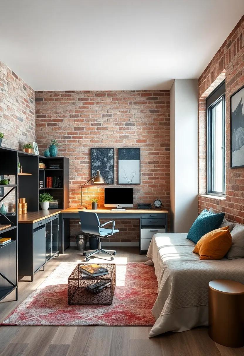 Urban Edge:‍ Industrial⁣ decor with ‍metal ‍accents and exposed bricks ​captures a city vibe, making it⁤ ideal for the trend-setting student