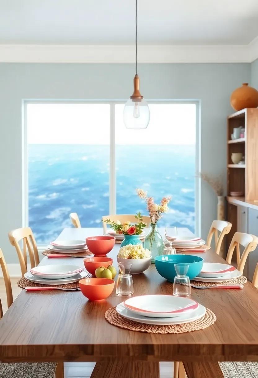 Coral Reef Colors: Infuse vibrant coral accents through pottery and table settings ‍to mimic the colorful​ beauty‌ of underwater life, adding a fun twist to your dining experience