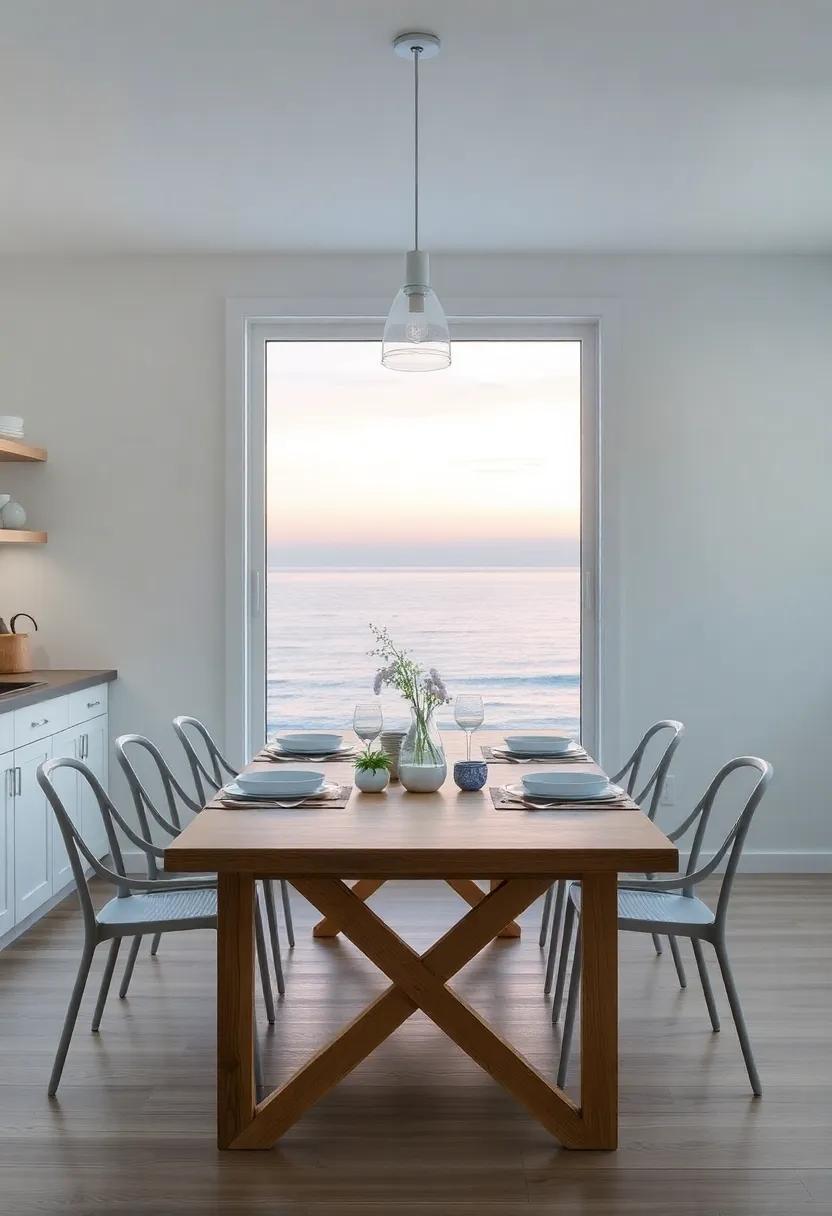 Pastel Palette: Embrace⁣ soft pastels ⁣like lavender and mint to create a tranquil dining atmosphere, reminiscent of ​the peaceful sunset ​over the ocean