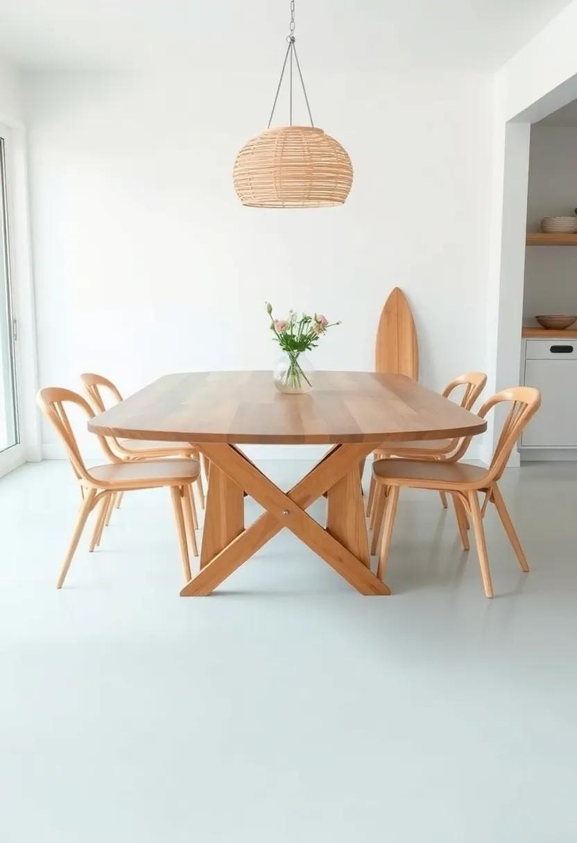 Surfboard Table: Choose a surfboard-inspired design or table to create ⁢a focal point ⁣at your dining space that embodies the spirit of⁤ the beach