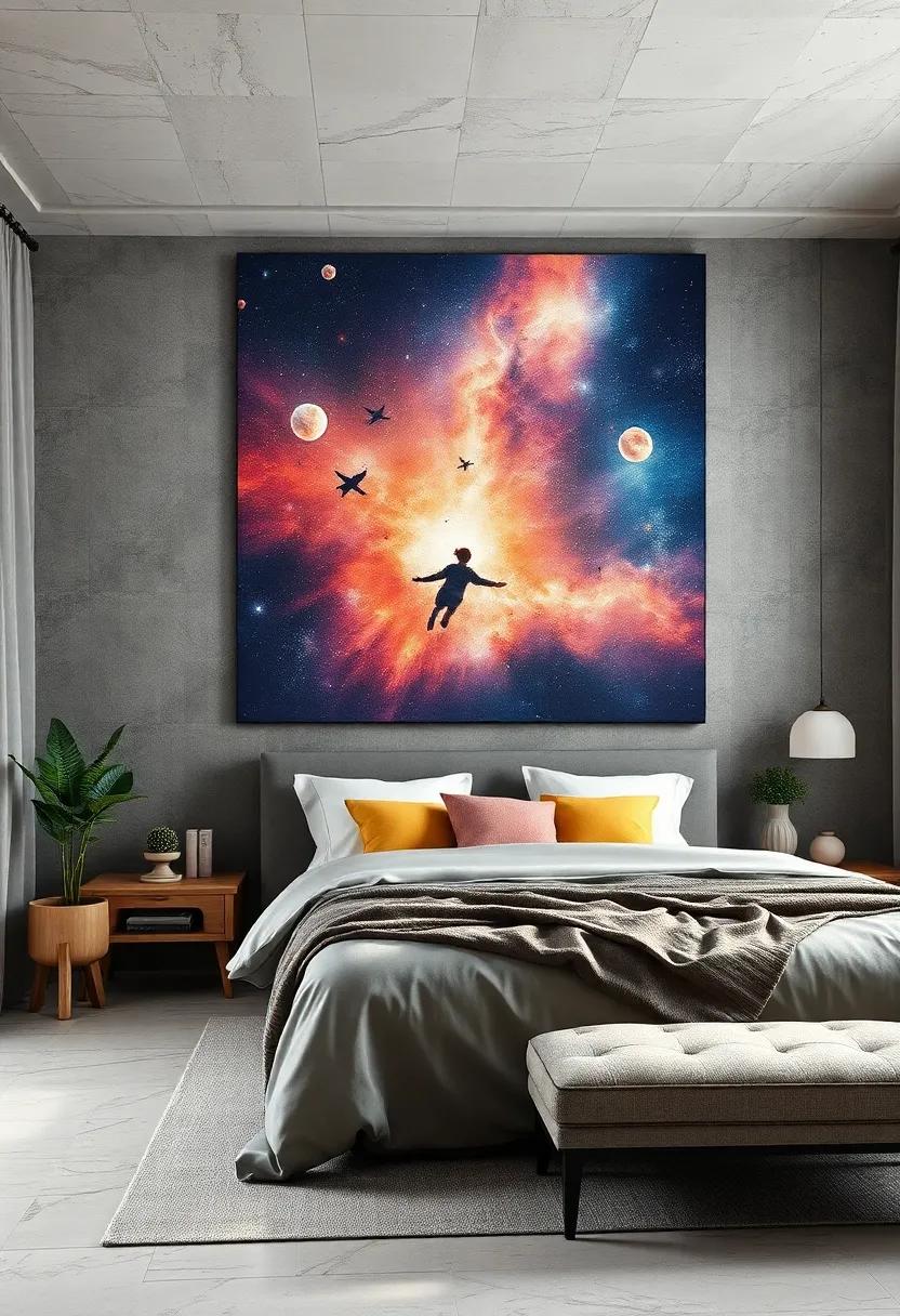 Dreamy Skies: Use⁣ Celestial Themes in Art to ⁢Create​ a Serene​ Sleeping environment