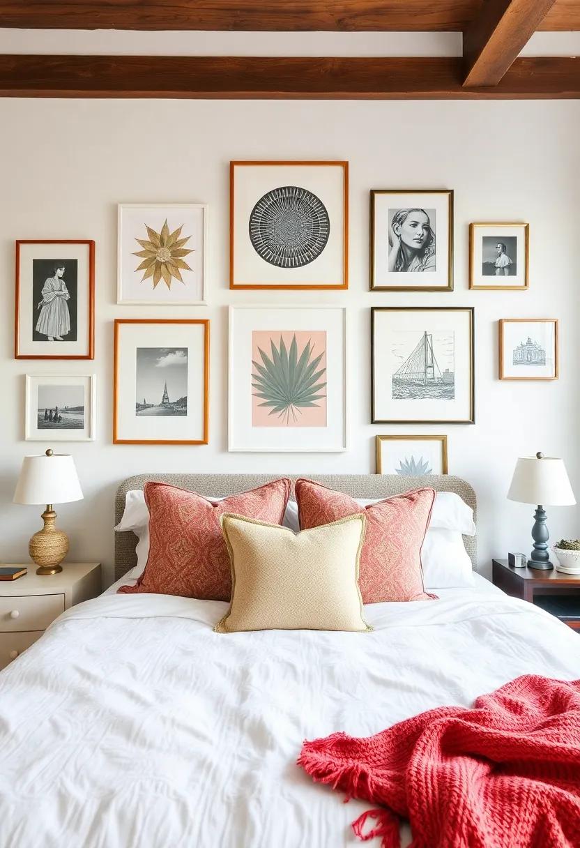 embrace a Gallery Wall: Curate a collection⁢ of framed prints, photos, ‍and textiles‍ that reflect ⁤your ⁤personality⁤ and interests