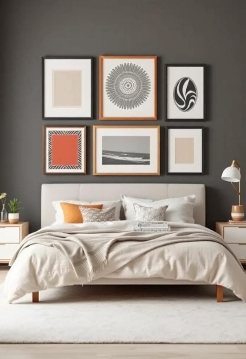 Eclectic Frame Mixing: Combine different frame styles and colors to create a unified yet diverse look that tells a story