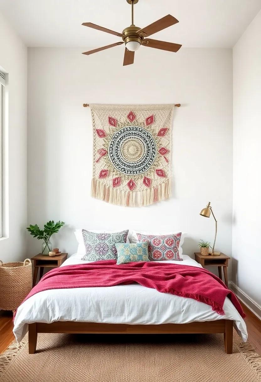 Textile Tapestries: Hang ​a vibrant⁤ woven tapestry or ⁤macramé​ piece to add texture and warmth to your space