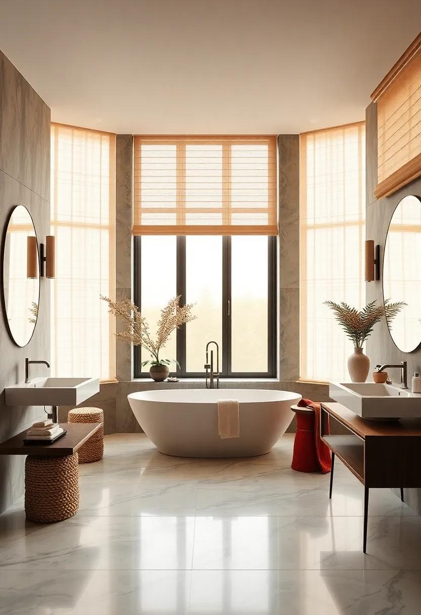 Elegant Window treatments: Opt for sheer drapes or tasteful blinds to soften​ natural light while maintaining privacy