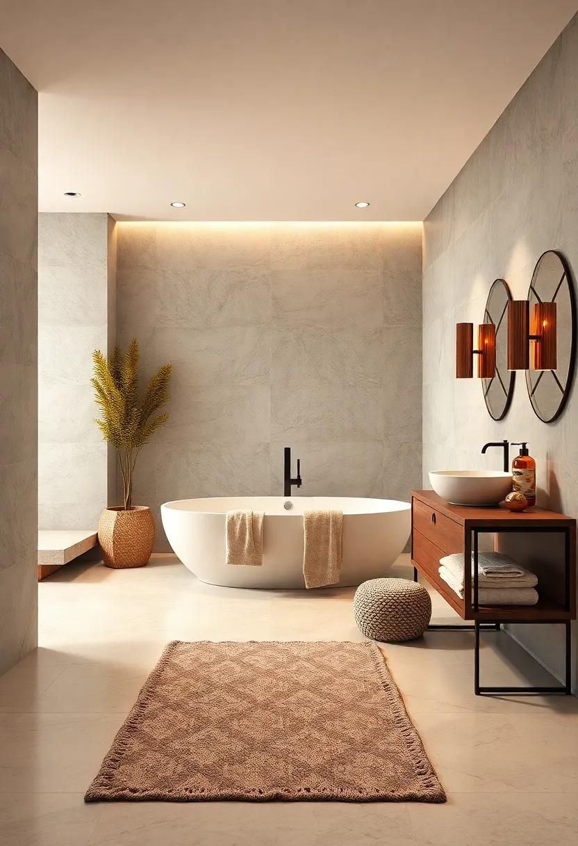 Luxurious Textiles: Select plush towels,⁣ high-thread-count linens, and a soft bath mat for a cozy,​ hotel-like feel