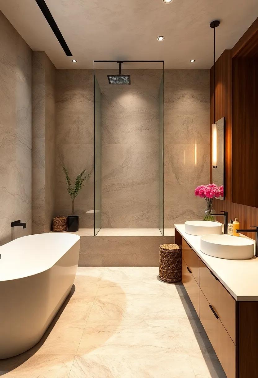 Smart Technology: Integrate modern conveniences such⁣ as heated floors, smart mirrors, or wireless speakers ⁤for luxury and ease