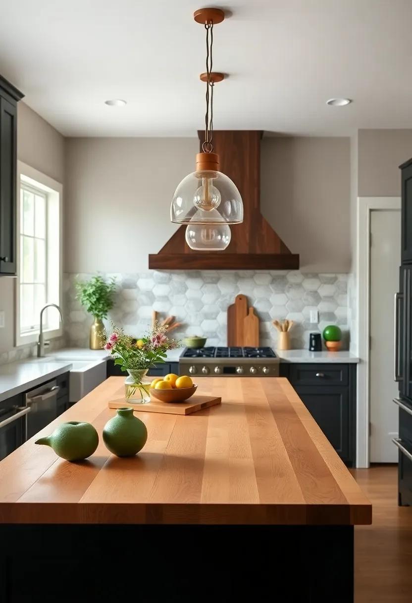 create a contrasting island: Use a lighter butcher ⁤block countertop for‌ a kitchen island to contrast beautifully with darker ​cabinetry