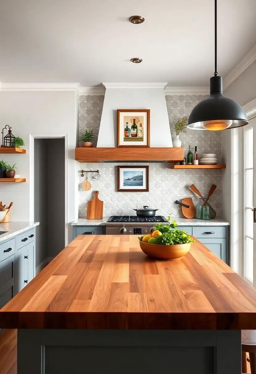 Incorporate a ⁢splash of art: Frame a small piece of⁤ art or a ⁢photo ⁤above your butcher block to personalize ⁤your‍ cooking space with creative expression