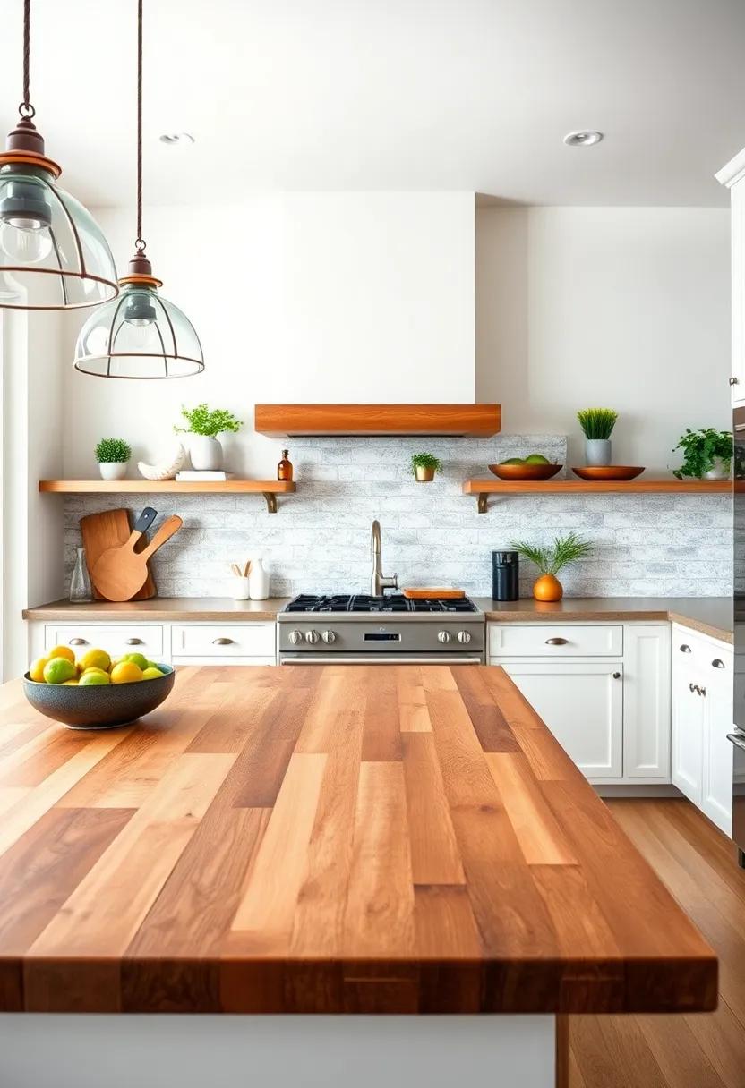 mix and match‌ textures: Pair your butcher block with sleek metal or ceramic elements to create a balanced blend of rustic and modern styles