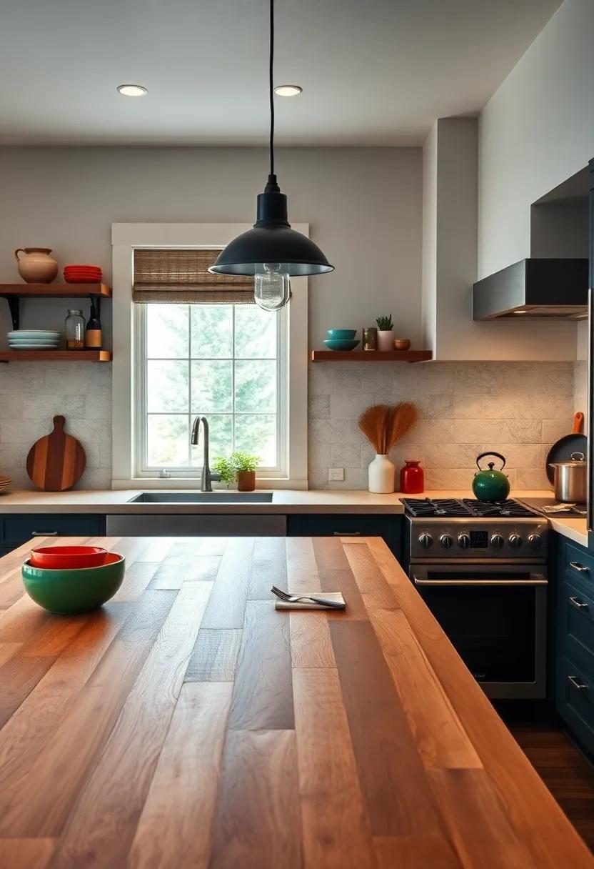 Add a touch of color: Introduce colored kitchenware and utensils on your butcher block to bring vibrancy⁤ and personality to‌ your space