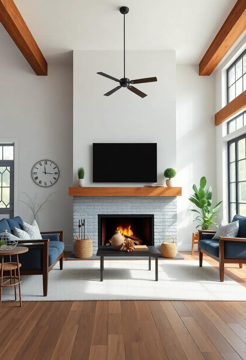 Crafting a Focal Point with a Stylish Industrial-Style Fireplace