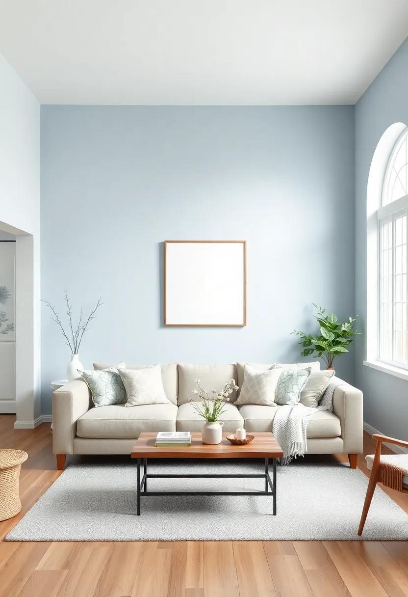 Embracing the⁣ Softness ⁤of​ Pale Blue: ⁢Designing Tranquil Farmhouse⁣ Walls