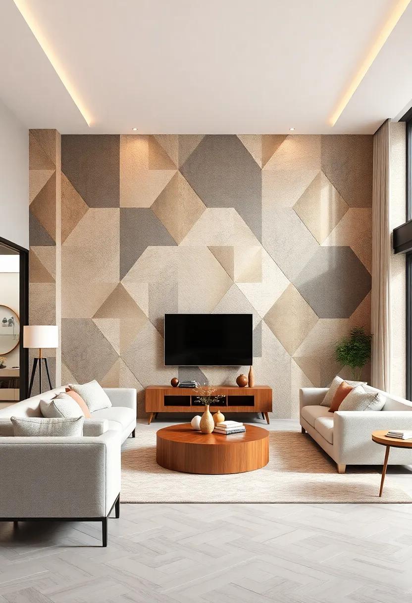 3D‍ effect ‌wallpapers: Create an illusion of ​depth with 3D geometric⁣ designs that can transform a plain wall ⁤into a striking focal point