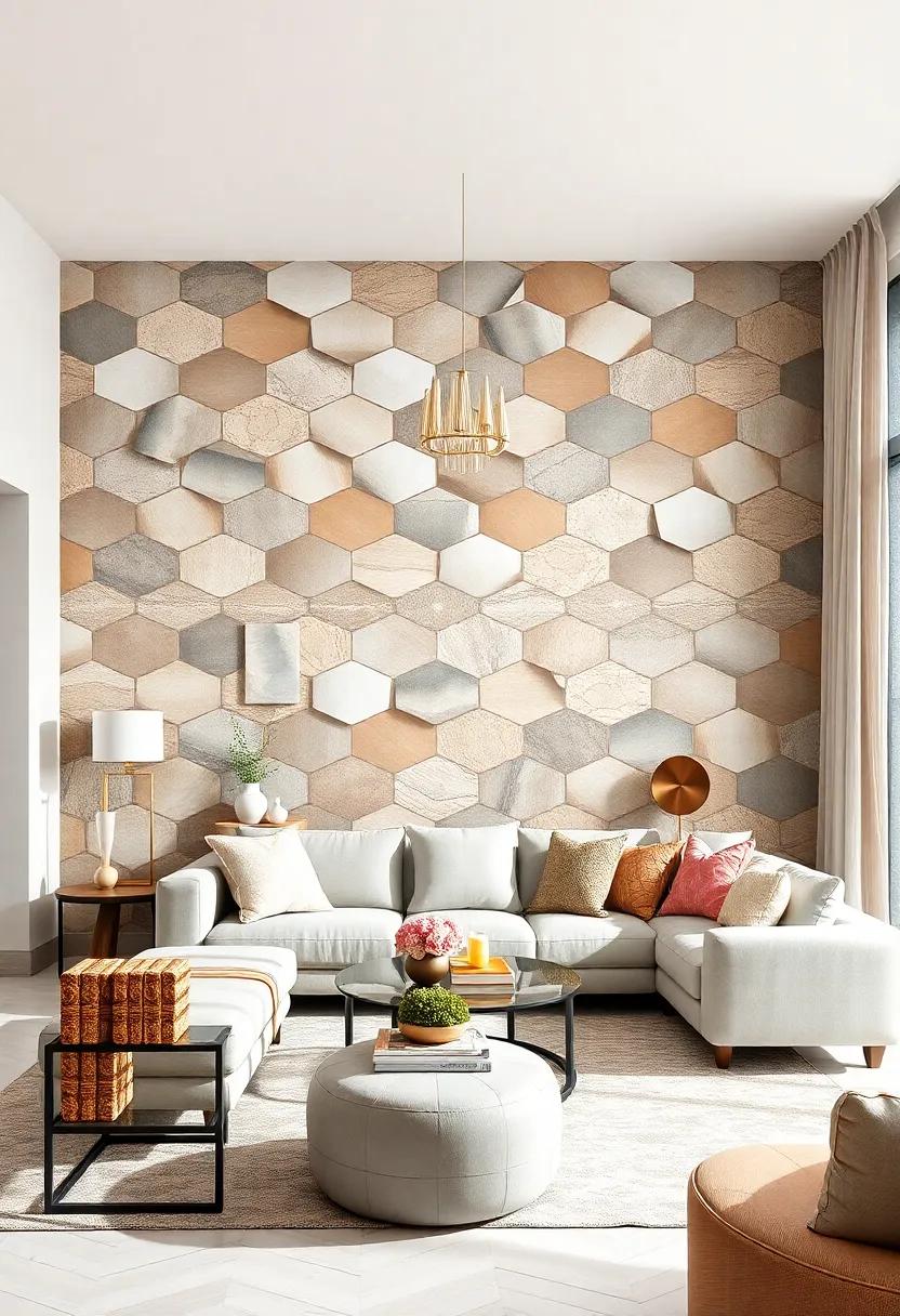 Embrace the elegance ⁤of hexagons: This classic shape can ⁤create a honeycomb effect that adds depth ⁢and character to your ⁤living room