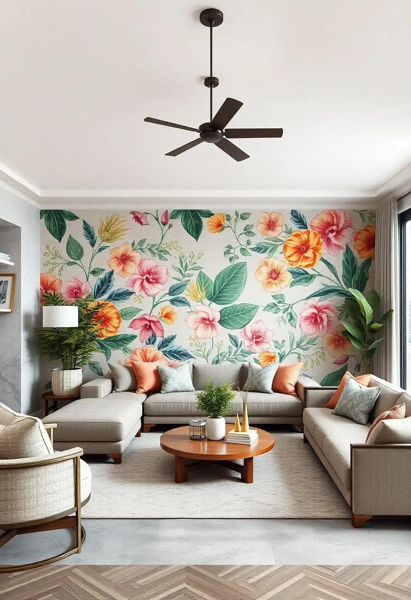 Geometric florals: Combine the beauty⁣ of nature ​with geometric shapes for a fresh and interesting ‌take on ⁤wallpaper