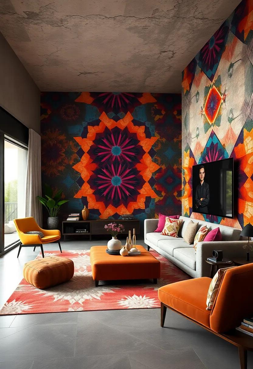 Kaleidoscope patterns: ⁣Vibrant, multi-colored geometric designs ​can evoke⁣ a sense of fun and creativity, perfect for an ‌eclectic‍ space
