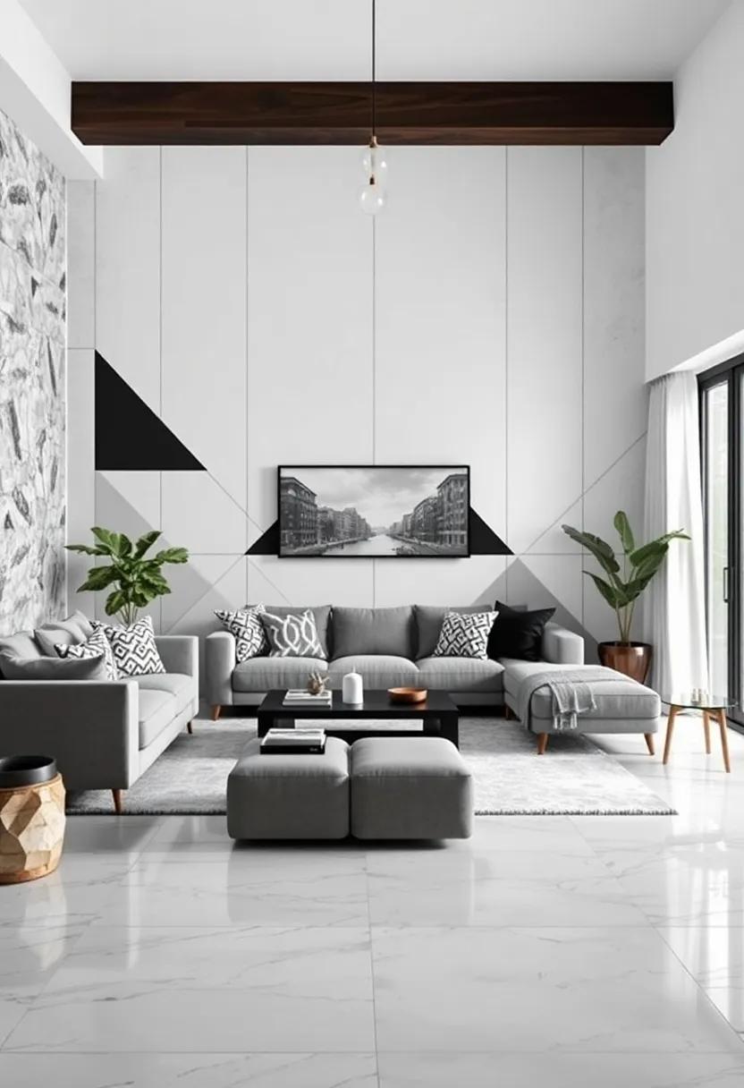 Monochrome ⁢masterpieces:⁤ black ⁢and white⁢ geometric designs can add sophistication ‍while⁢ keeping your space looking clean and ‌chic