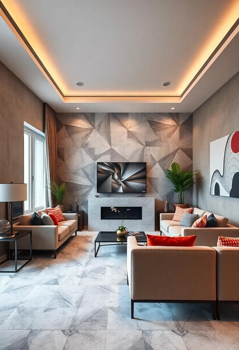 Optical illusions: Choose wallpapers that play tricks on ⁤the eyes to create intrigue and keep your guests guessing